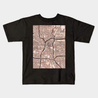 San Antonio Map Pattern in Soft Pink Pastels Kids T-Shirt